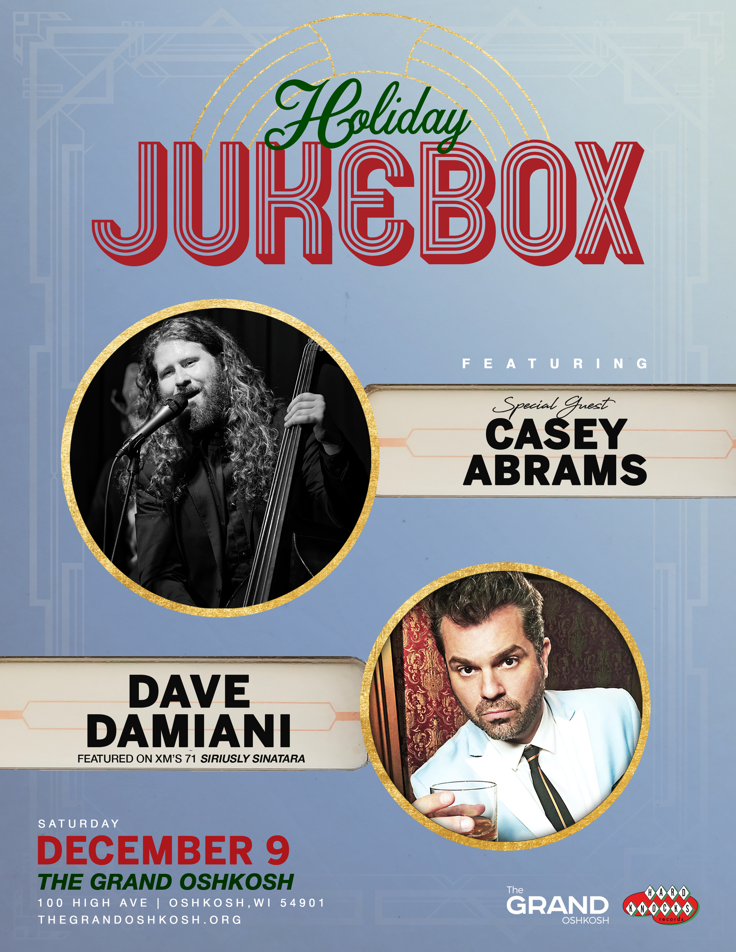 Casey Abrams w/ Dave Damiani - HOLIDAY JUKEBOX - Oshkosh, WI